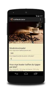 Kaffekalkulator screenshot 0
