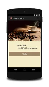 Kaffekalkulator screenshot 1