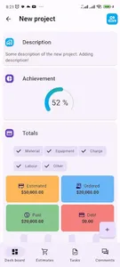 Projects Cost Tracking screenshot 1