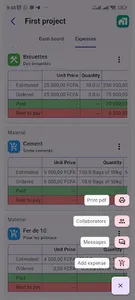 Projects Cost Tracking screenshot 3