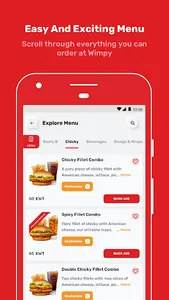 Wimpy Kuwait - Order burgers screenshot 1