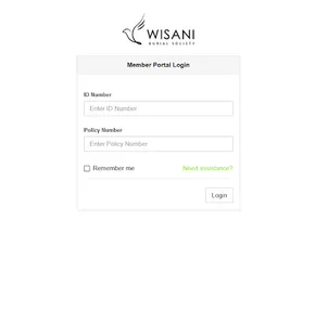 Wisani member portal screenshot 2