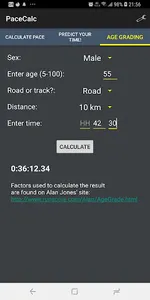 Running Calculator screenshot 2