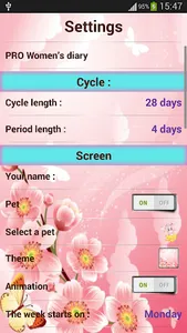 Woman diary (calendar) screenshot 15