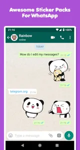 Cute Panda Stickers For WA screenshot 1