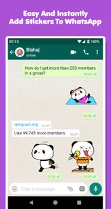 Cute Panda Stickers For WA screenshot 2