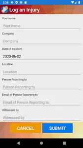 Incident Report screenshot 2