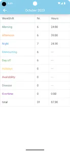 Workshift Calendar screenshot 3