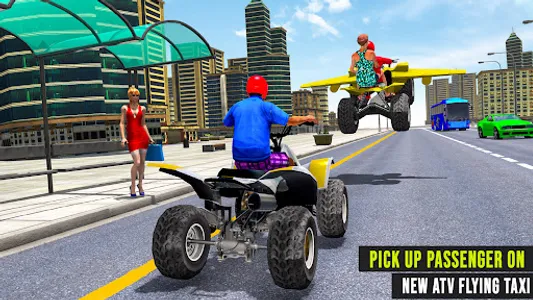 Flying Motorbike Game ATV Taxi screenshot 14