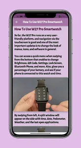 W27 Pro smart watch guide screenshot 2