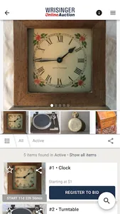 Wrisinger Auction screenshot 1