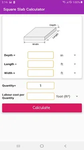 Concrete Calculator - Cement,S screenshot 3