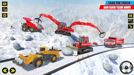 Snow Excavator Sim Crane Game screenshot 3