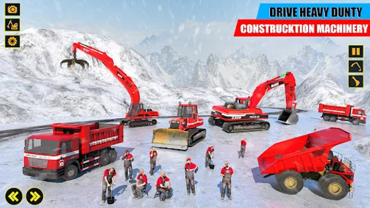 Snow Excavator Sim Crane Game screenshot 4