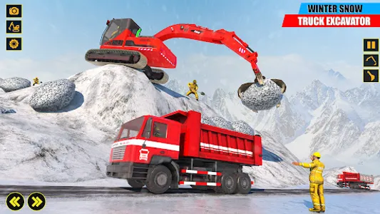 Snow Excavator Sim Crane Game screenshot 5