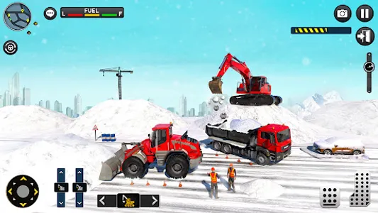 Snow Excavator Sim Crane Game screenshot 6