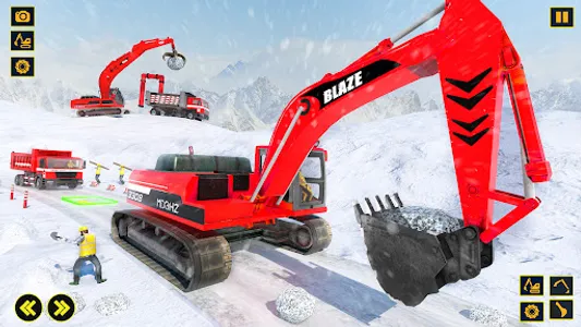 Snow Excavator Sim Crane Game screenshot 9