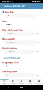 Tính lương - thuế TNCN - BHXH screenshot 2