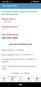 Tính lương - thuế TNCN - BHXH screenshot 3