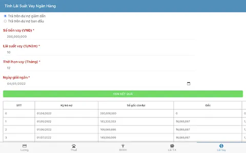 Tính lương - thuế TNCN - BHXH screenshot 9