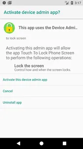 Touch To Lock Phone Screen screenshot 1