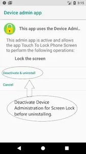 Touch To Lock Phone Screen screenshot 2