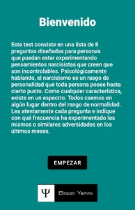 Test: ¿eres narcisista? screenshot 0