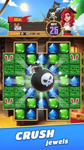 Jewels Crush: Pirate Match 3 screenshot 2