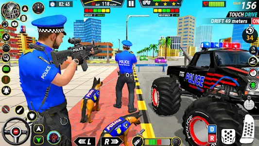 Police Monster Truck Car Games screenshot 0