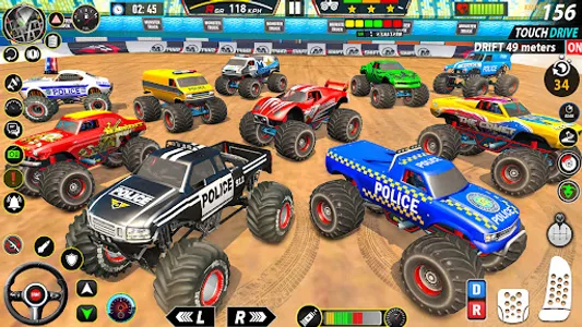 Police Monster Truck Car Games screenshot 12