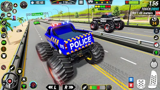 Police Monster Truck Car Games screenshot 3