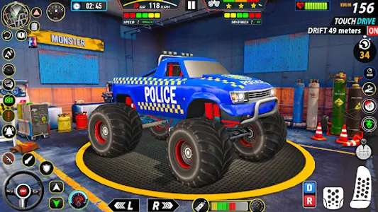 Police Monster Truck Car Games screenshot 4