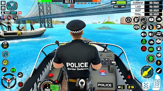 Police Boat Chase Crime Games screenshot 0