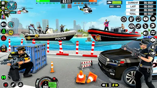 Police Boat Chase Crime Games screenshot 1