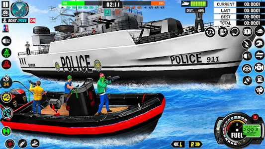 Police Boat Chase Crime Games screenshot 12