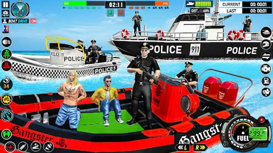 Police Boat Chase Crime Games screenshot 20