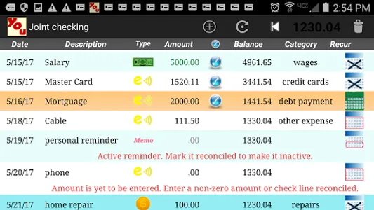 Your Accounts Checkbook screenshot 1