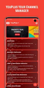 YouPlus - Your Channel Manager screenshot 1