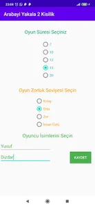 Arabayı Yakala 2 Kişilik screenshot 0
