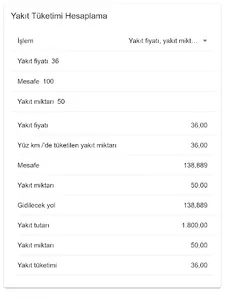 Yakıt Tüketimi Hesaplama screenshot 15