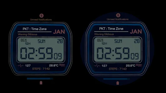 Classic Digital Watch Face screenshot 2