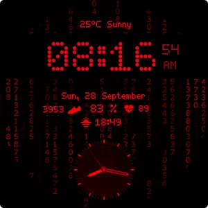 Digital+ Matrix Watch Face screenshot 11