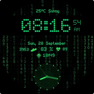 Digital+ Matrix Watch Face screenshot 4