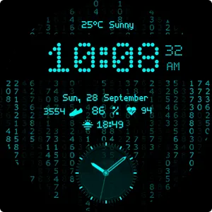 Digital+ Matrix Watch Face screenshot 5