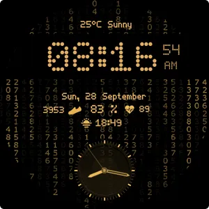 Digital+ Matrix Watch Face screenshot 7