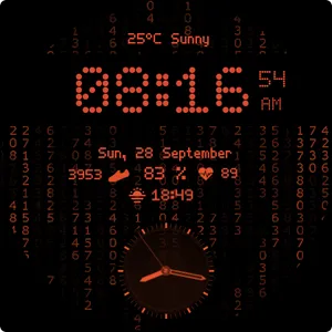 Digital+ Matrix Watch Face screenshot 8