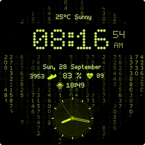 Digital+ Matrix Watch Face screenshot 9