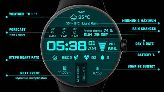 Sci-Fi Max Watch Face screenshot 0