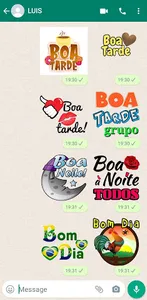Bom dia e Boa noite Figurinhas screenshot 1
