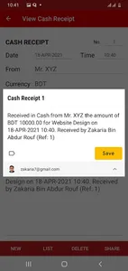 Cash Receipt screenshot 10